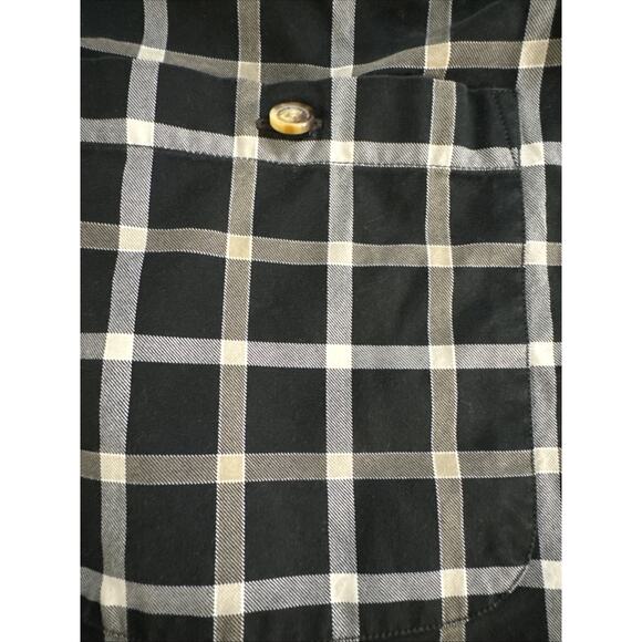 Orvis Men’s 2XLT Plaid Button Down Shirt Gray Black 100% Cotton - Picture 4 of 5